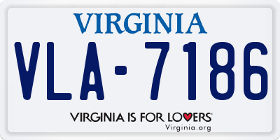 VA license plate VLA7186