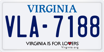 VA license plate VLA7188