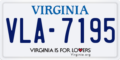 VA license plate VLA7195