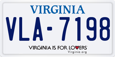VA license plate VLA7198