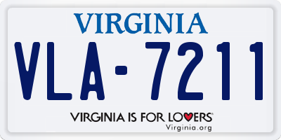 VA license plate VLA7211