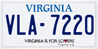 VA license plate VLA7220