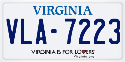 VA license plate VLA7223