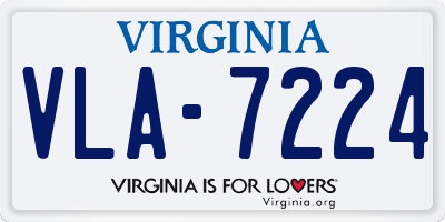 VA license plate VLA7224