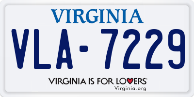 VA license plate VLA7229