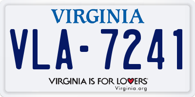 VA license plate VLA7241