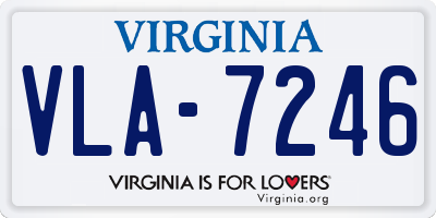VA license plate VLA7246