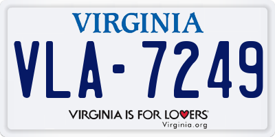 VA license plate VLA7249