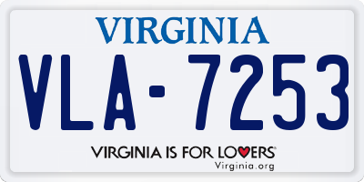 VA license plate VLA7253