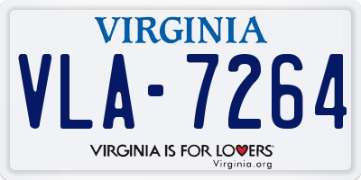 VA license plate VLA7264