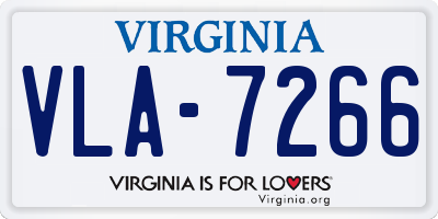 VA license plate VLA7266