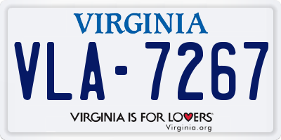 VA license plate VLA7267