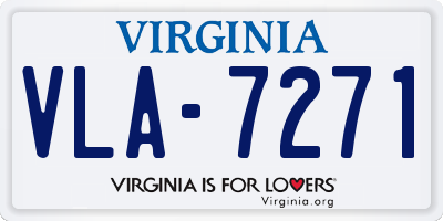 VA license plate VLA7271