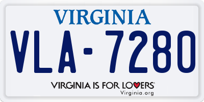 VA license plate VLA7280