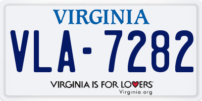 VA license plate VLA7282