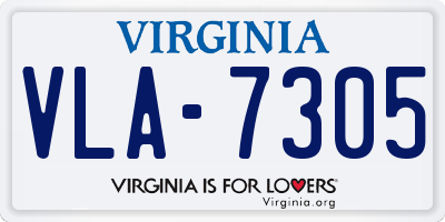 VA license plate VLA7305