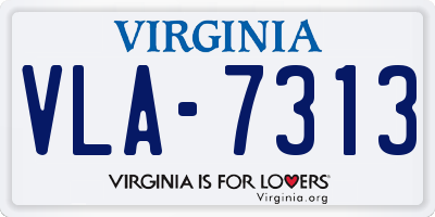 VA license plate VLA7313