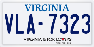 VA license plate VLA7323
