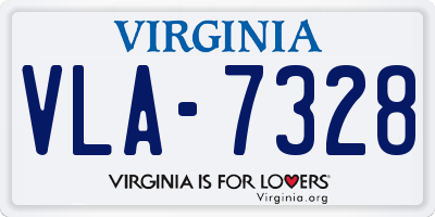VA license plate VLA7328