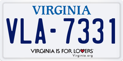 VA license plate VLA7331