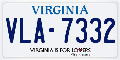 VA license plate VLA7332