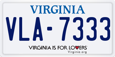 VA license plate VLA7333