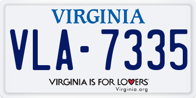 VA license plate VLA7335