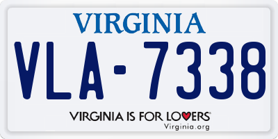 VA license plate VLA7338