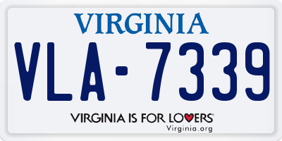 VA license plate VLA7339