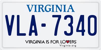VA license plate VLA7340
