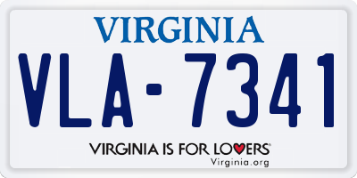 VA license plate VLA7341