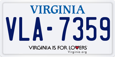 VA license plate VLA7359