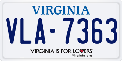 VA license plate VLA7363