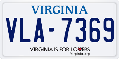 VA license plate VLA7369