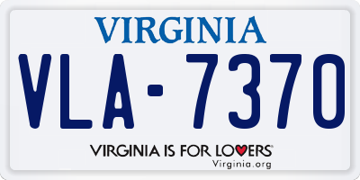 VA license plate VLA7370