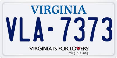 VA license plate VLA7373
