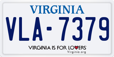VA license plate VLA7379