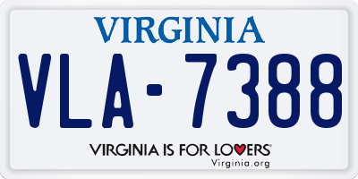 VA license plate VLA7388