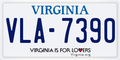 VA license plate VLA7390