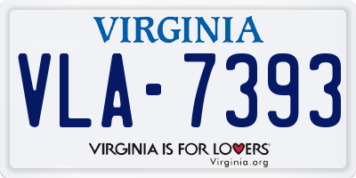 VA license plate VLA7393