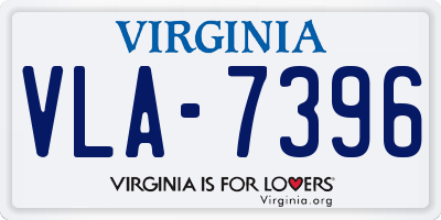 VA license plate VLA7396