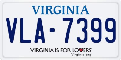 VA license plate VLA7399