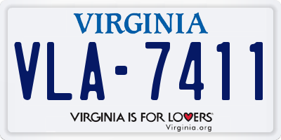 VA license plate VLA7411