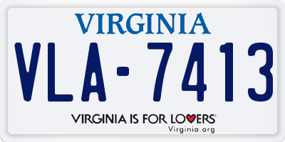 VA license plate VLA7413