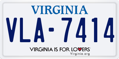 VA license plate VLA7414