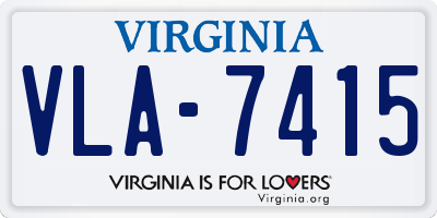VA license plate VLA7415
