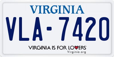 VA license plate VLA7420