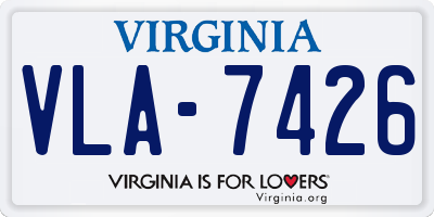 VA license plate VLA7426