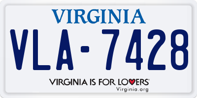 VA license plate VLA7428
