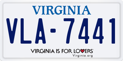 VA license plate VLA7441